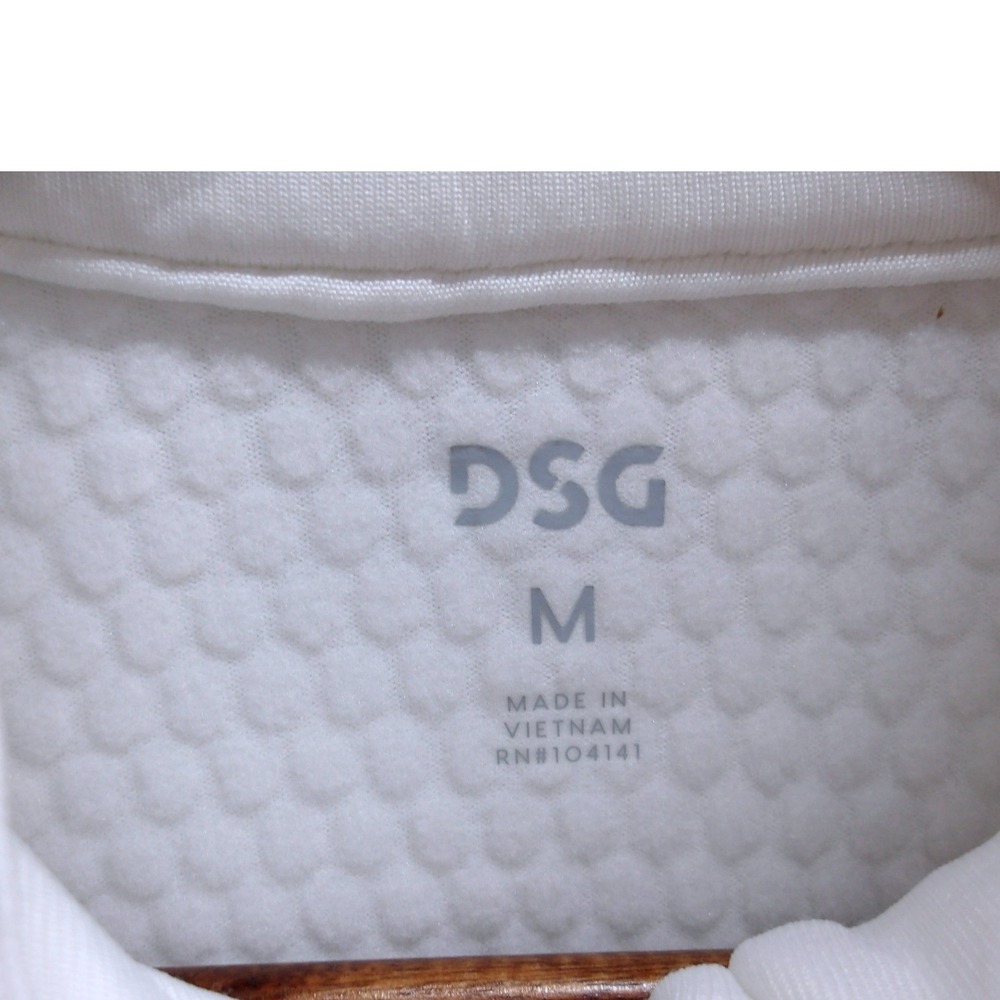 DSG Run Grid 1/4 Zip Women Pure White Fleece Mesh Pullover GAW24202 Size M NEW - Picture 3 of 8